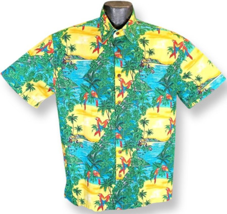 Costa Rica Parrots and Toucans Hawaiian Shirt- Made in USA